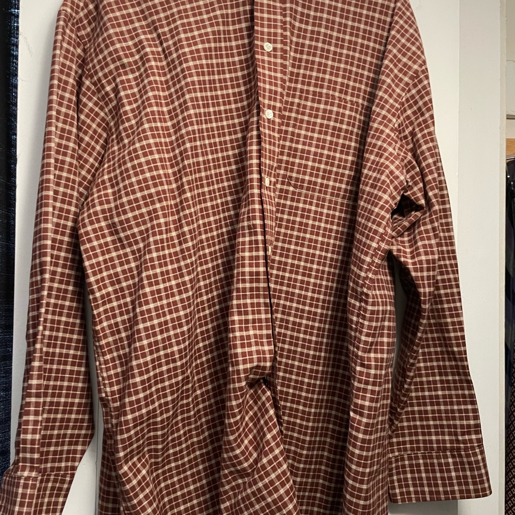 Red/Copper Plaid Button-Down